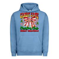 Pigment Pebble Blue Candy Cane Christmas Club Urban Hoodie - CowhideDigitalArt