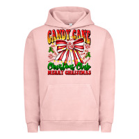 Pigment Salmon Candy Cane Christmas Club Urban Hoodie - CowhideDigitalArt