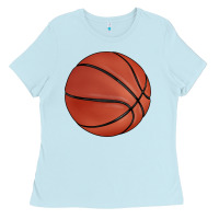 Baby Blue basketball Ladies Tee - BarkalooDesign