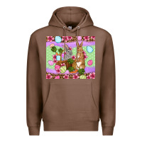 Chestnut Easter eggs bunnys basket Premium Hoodie - OliviaCreatesArt