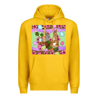 Lemon Easter eggs bunnys basket Premium Hoodie - OliviaCreatesArt