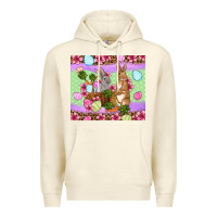 Sandshell Easter eggs bunnys basket Premium Hoodie - OliviaCreatesArt