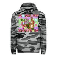 Slate Camo Easter eggs bunnys basket Premium Hoodie - OliviaCreatesArt