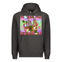 Smoke Easter eggs bunnys basket Premium Hoodie - OliviaCreatesArt