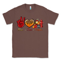 Chestnut Peace Love Firefighter Classic Tee - BundleAndBundleShop