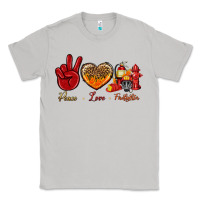 Moon Dust Peace Love Firefighter Classic Tee - BundleAndBundleShop