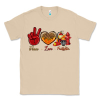 Mushroom Peace Love Firefighter Classic Tee - BundleAndBundleShop