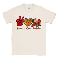 Natural Peace Love Firefighter Classic Tee - BundleAndBundleShop