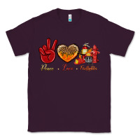 Plum Peace Love Firefighter Classic Tee - BundleAndBundleShop