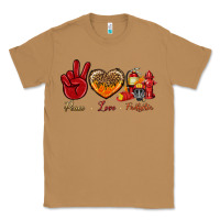 Toasted Coconut Peace Love Firefighter Classic Tee - BundleAndBundleShop