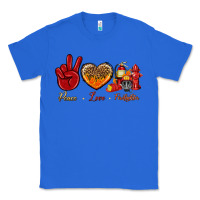 True Royal Peace Love Firefighter Classic Tee - BundleAndBundleShop