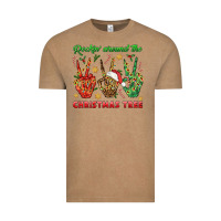 Vintage Coffee Rockin' Around The Christmas Tree Vintage Tee - BundleAndBundleShop