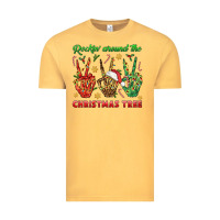 Vintage Mustard Rockin' Around The Christmas Tree Vintage Tee - BundleAndBundleShop