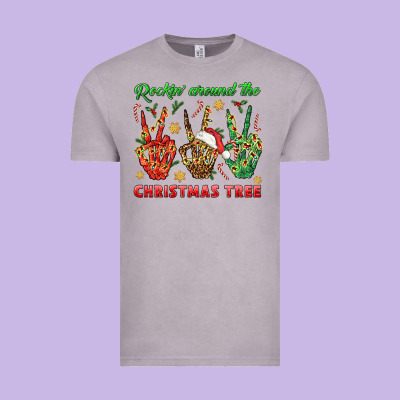 Rockin' Around The Christmas Tree Vintage Tee Designed By Bundleandbundleshop
