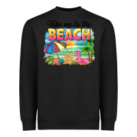 Black take me to the beach Heavyweight Sweatshirt - NancyCooperArtShop