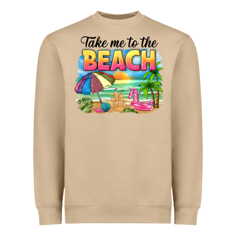 Take Me To The Beach Heavyweight Sweatshirt by NancyCooperArtShop | Teevron
