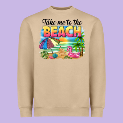 Take Me To The Beach Heavyweight Sweatshirt Designed By Nancycooperartshop