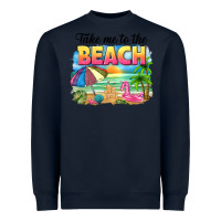 Navy take me to the beach Heavyweight Sweatshirt - NancyCooperArtShop