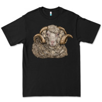 Black merino wool sheep head Premium Tee - LillyAllenDesigns