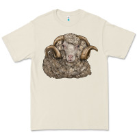 Bone merino wool sheep head Premium Tee - LillyAllenDesigns