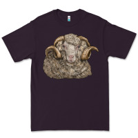 Plum merino wool sheep head Premium Tee - LillyAllenDesigns