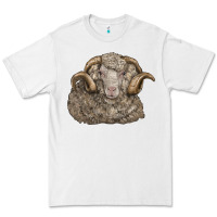 White merino wool sheep head Premium Tee - LillyAllenDesigns
