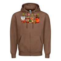 Chestnut christmas cup cakes coffee cups Zipper Hoodie - CowGirlArtShop