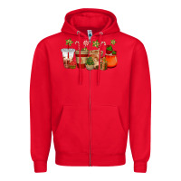 Red christmas cup cakes coffee cups Zipper Hoodie - CowGirlArtShop