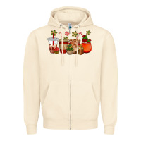 Sandshell christmas cup cakes coffee cups Zipper Hoodie - CowGirlArtShop