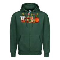 Sports Green christmas cup cakes coffee cups Zipper Hoodie - CowGirlArtShop