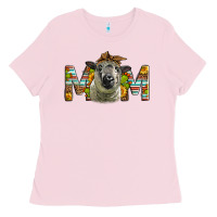 Bubblegum Pink Western Hampshire Sheep Mom Ladies Tee - LillyAllenDesigns