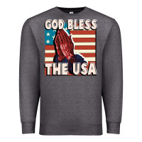 Charcoal Heather God Bless the USA Premium Sweatshirt - FaDigitalArtStudio
