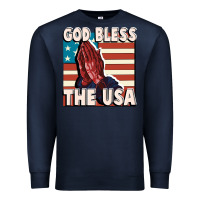 Navy God Bless the USA Premium Sweatshirt - FaDigitalArtStudio