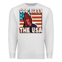 Oatmeal Heather God Bless the USA Premium Sweatshirt - FaDigitalArtStudio