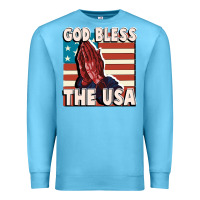 Ocean Blue God Bless the USA Premium Sweatshirt - FaDigitalArtStudio