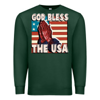 Sports Green God Bless the USA Premium Sweatshirt - FaDigitalArtStudio
