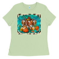 Matcha fall longhorn cows Ladies Tee - RanaPortraitStore