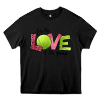 Black for the love of the game tennis Heavy Core Tee - Jasminsmagicworld