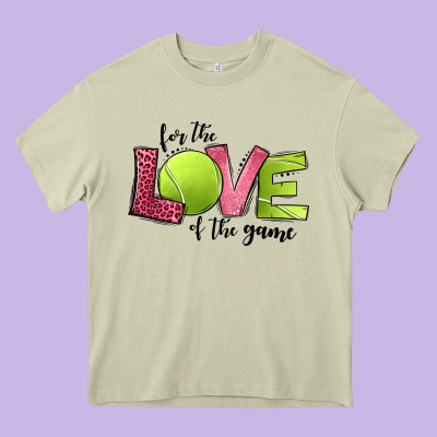 For The Love Of The Game Tennis Heavy Core Tee Designed By Jasminsmagicworld