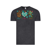 Vintage Black Peace Love Cross Vintage Tee - BundleAndBundleShop