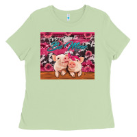 Matcha be mine valentine's day pigs Ladies Tee - Jasminsmagicworld