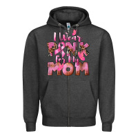 Charcoal Heather i wear pink for my mom Zipper Hoodie - CowGirlArtShop