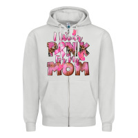 Dove Grey i wear pink for my mom Zipper Hoodie - CowGirlArtShop