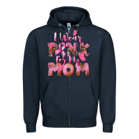 Navy i wear pink for my mom Zipper Hoodie - CowGirlArtShop