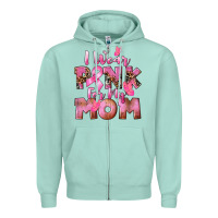 Seafoam i wear pink for my mom Zipper Hoodie - CowGirlArtShop
