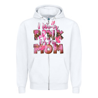 White i wear pink for my mom Zipper Hoodie - CowGirlArtShop