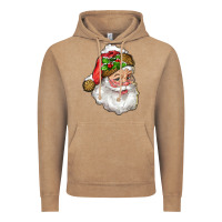 Vintage Coffee santa with snow Vintage Hoodie - RanaPortraitStore