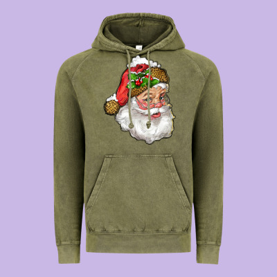 Santa With Snow Vintage Hoodie Designed By Ranaportraitstore