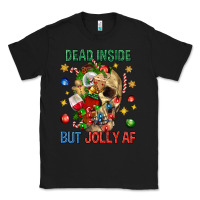 Black Dead Inside But Jolly Af Classic Tee - BundleAndBundleShop