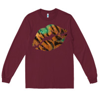Burgundy Tiger Lips Long Sleeve Tee - Bettercallsaul